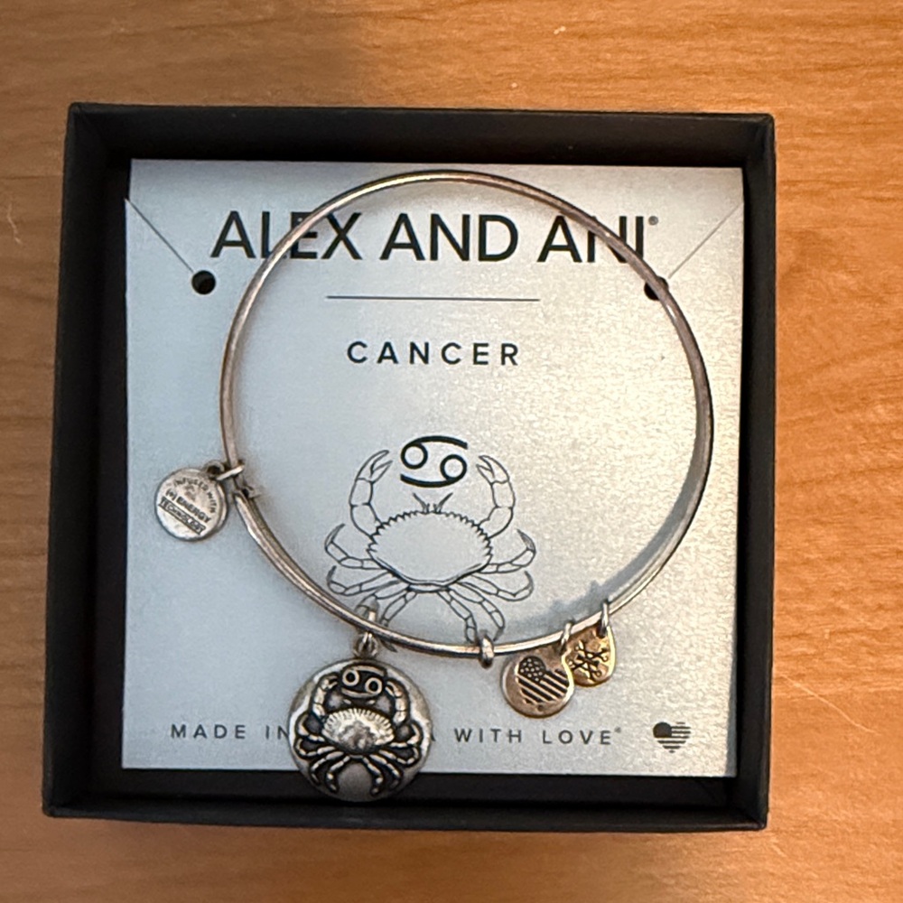 Alex and Ani Silver Cancer Zodiac Bracelet